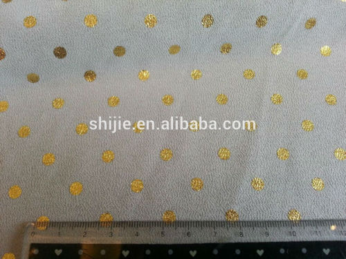 foil print fabric /foil print high moss crepe fabric /chiffion fabric