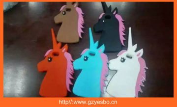 Lovely Cute horse phone case soft Silicone 3D Cartoon animal Case for iPhone 5 5s 6 6+