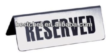 stainless steel Table tents-Reserved