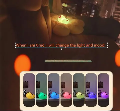 Adorable Silicone Night Light with Colorful Timer Feature