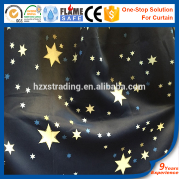 printed and dyed woven blackout curtain