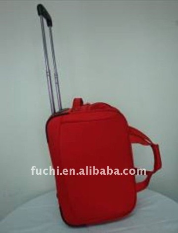 Red high quality laptop trolley luggage set