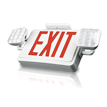 LED Combo EMERGENCY EXIT SIGN with LED Heads