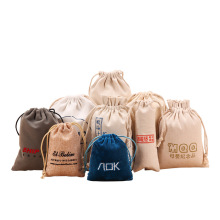 Eco Friendly Wholesale Jute Drawstring Bags - White Mini Jute Bag