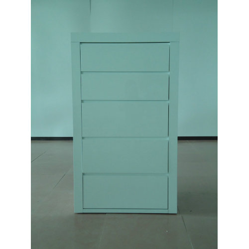 Modern white high gloss bedroom drawer chest