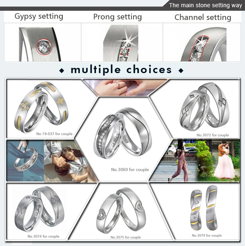 Custom Made Logo Design Wedding Ring for Women Wholesale