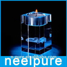 3D Car Laser Engraved Crystal Cube Candle Holder