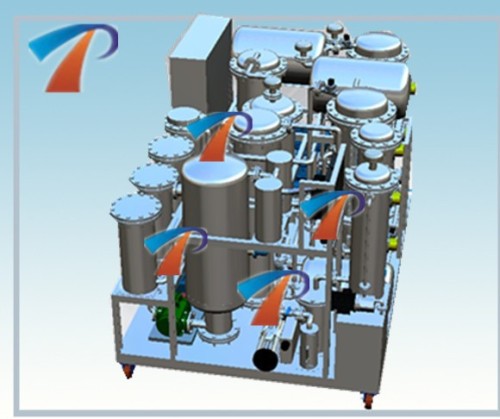 Used engine/motor oil recycling distillation system adopt PLC touching screen,fully automatic, restore viscosity