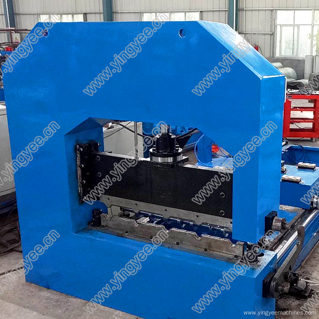 Colored steel roof sheet curving machine with crimping