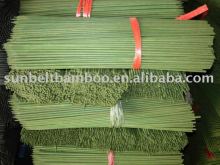 green bamboo flower stick