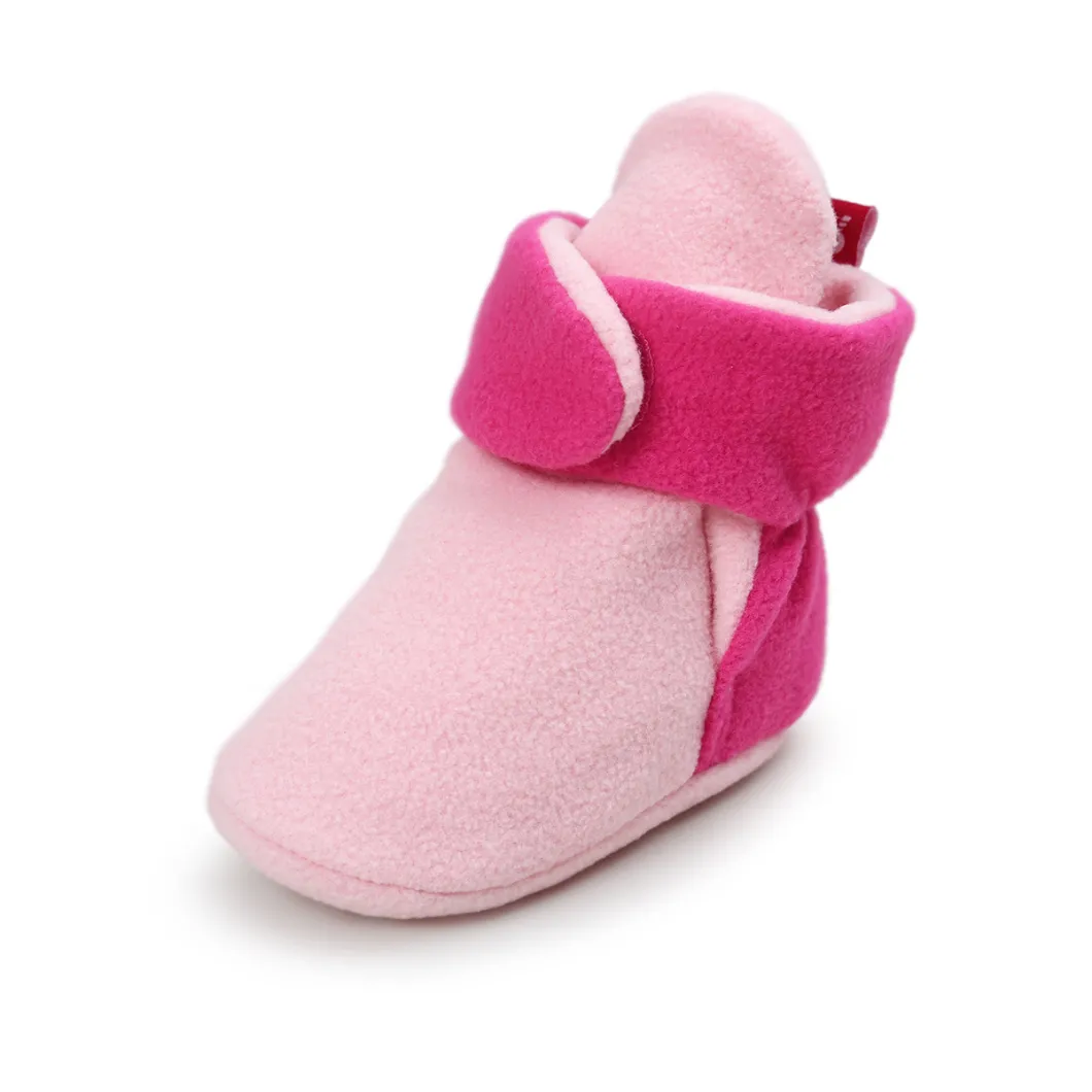 Baby Girls Boys Cotton Booties Winter Warm Socks Soft Sole Crib Newborn Soft Sole Safety Boots