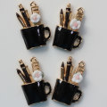 DIY Fashion Alloy Enamel Cosmetic Cup Charms For Bracelet, Metal Dangle Pencil Pendil κρεμαστά σκουλαρίκια κοσμήματα