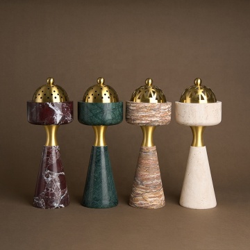 Marble and Beige Decorative Items: Bakhoor Incense Holders, Tabletops, and Burners