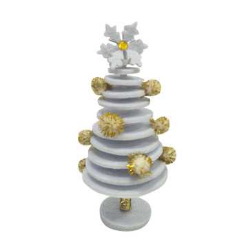 Mini christmas tree with white winter christmas style