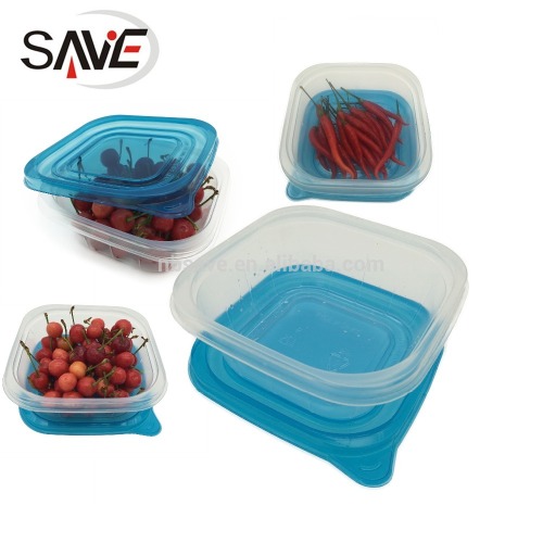 Eco-friendly PP Microwave food plastic container home kit 4PK,packaging plastic food container