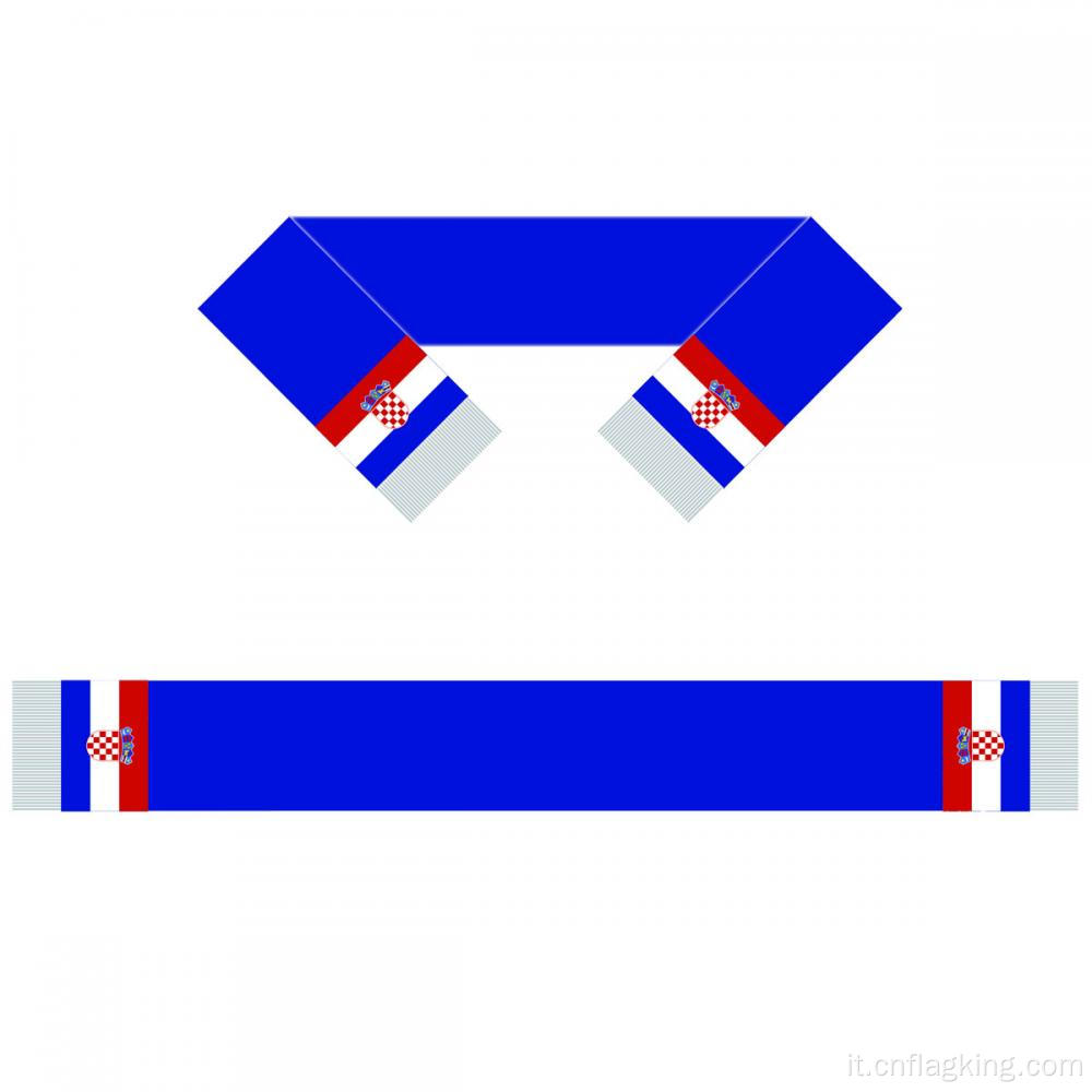 Sciarpa dei tifosi di calcio della sciarpa della squadra di calcio della bandiera della Croazia 15*150cm