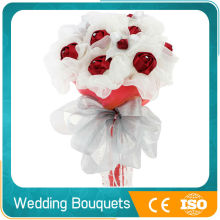 quality handmade silk artificial roses flower wedding bouquets