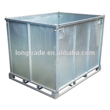 Galvanized folding pallet box