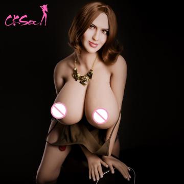 Европейская улыбка светло-коричневой кожи TPE Sex Doll