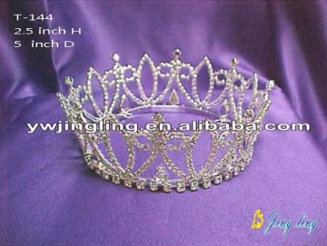 Full Round Flower Crowns Rhinestone Queen Crowns For Sale