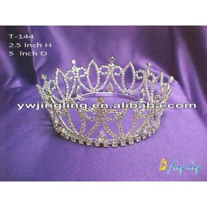 Full Round Flower Crowns Rhinestone Queen Crowns For Sale