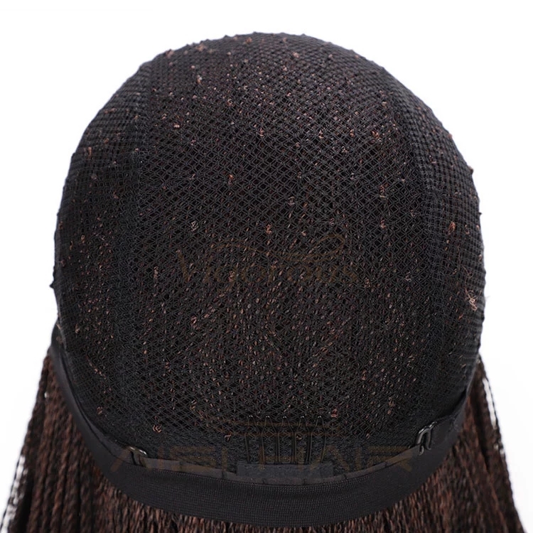 Vigorous Long African High Temperature Synthetic Ombre Twist Braided Lace Front Wig Braid Hair for Black Women
