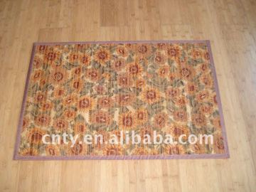 printed bamboo rug for floor