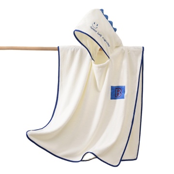 Coral Velvet Hooded Bathrobe Towel for Babies