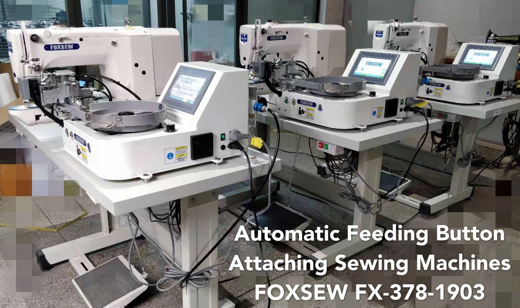 Automatic Feeding Button Attaching Sewing Machines FOXSEW FX-388C-1903 -8