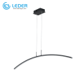 LEDER Noir Suspensions Abat-jour