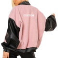 Custom Logo Women's Colorblock Baseball Jacket