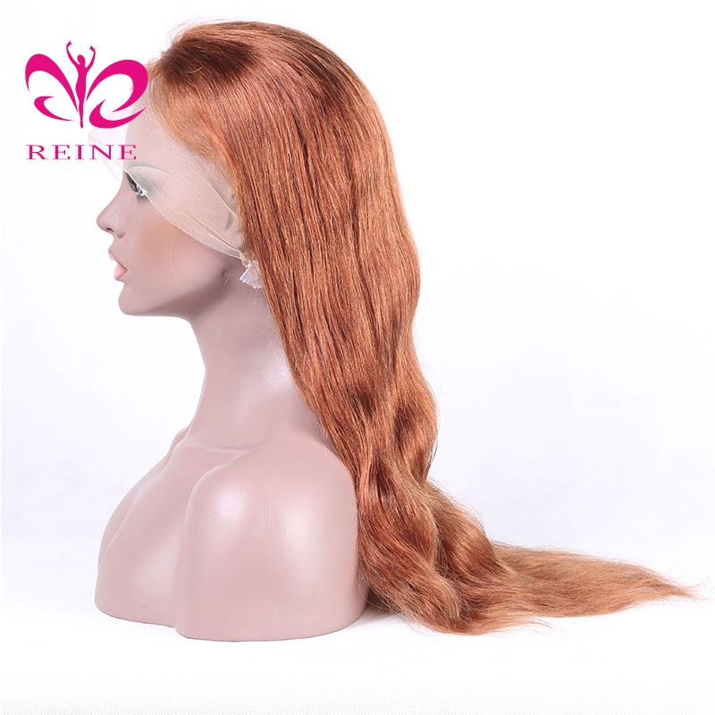 New design Body wave lace frontal wig REINE ombre color body wave hair lace front wig with baby hair double drawn human hair wig