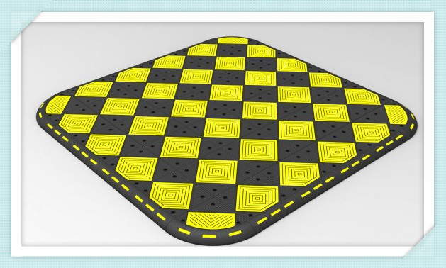 Black & Yellow Rubber Traffic Pedestrian Crossing Island (DH-PCI)