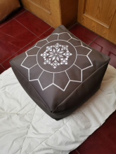 Simple Modern Design Bean Leatherette Cushion