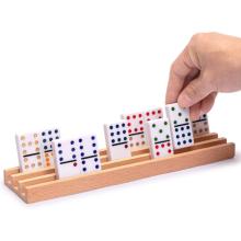 Indoor wooden domino box game educational adult games