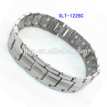 Hot sales titanium energy bracelet silver color japanese magnetic bracelet
