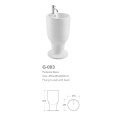 2021 lavabo de pedestal de cerámica de diseño moderno de una pieza