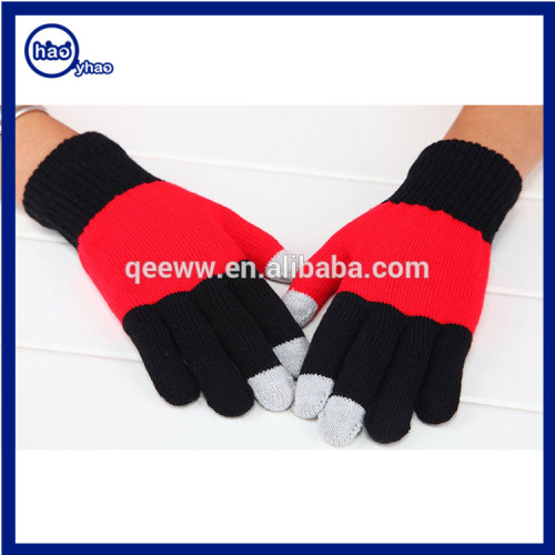 Candy color phone smart gloves knitting touch screen gloves