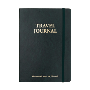 Pu leather hardcover foil stamping Travel journal