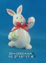 Easter Decoration Hand-Painted Ceramic Rabbit