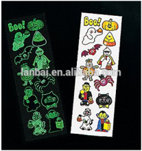2015 Hot sale body eco friendly kids cartoon Tattoo glow in the dark Finger Tattoo star nail sticker