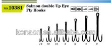 Salmon double up eye fly hooks