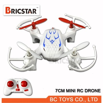 2.4G 4CH 7CM micro drone quadricopter controlled with lights.