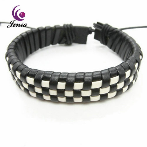 Jenia Colourful Braided Genuine Leather Bracelet , Thick Leather Bracelet