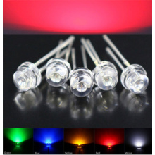 5mm Straw Hat Red LED 620-625nm Pin Pin