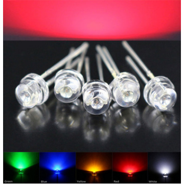 5mm පිදුරු තොප්පි රතු LED 620-625nm වර්ග කිරීම පින්