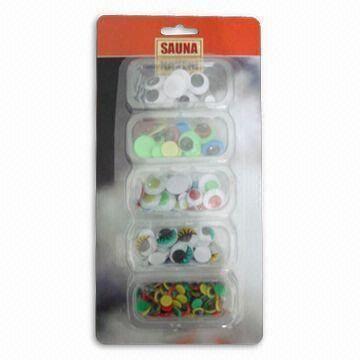 Presorted Googly Eyes in Various Sizes/Colors, Customized Packing Types are Accepted