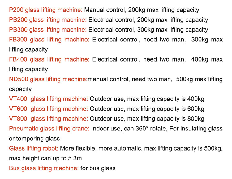 Glass Lifting Equipment Glass Lifter For 300KG/500KG/600KG Heavy Glass