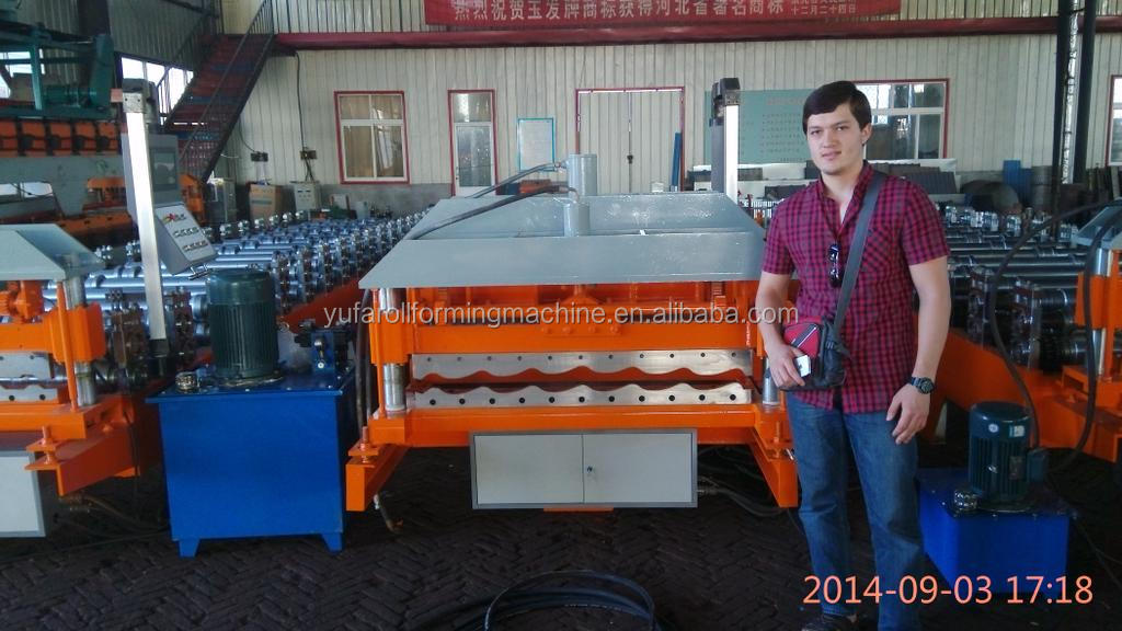 New 1100 Metal glazed tile roofing cold roll forming machine manufacturers