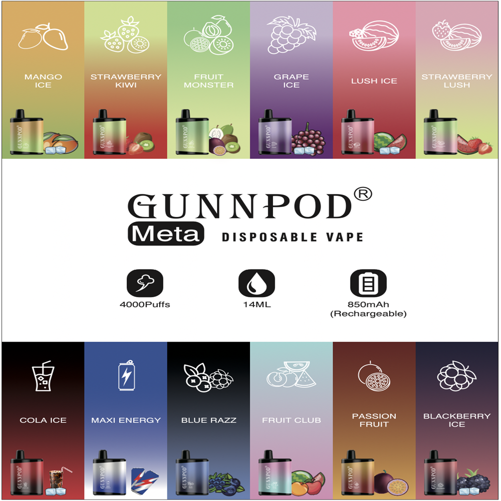 Gunn Pod Meta 4000 Puffs Chargeable 1 Png Gunn Pod Meta 4000 Puffs Chargeable 1 Png